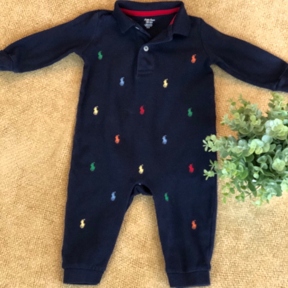 RALPH LAUREN BABY ONESIE 12 mos Schiffli Coveral